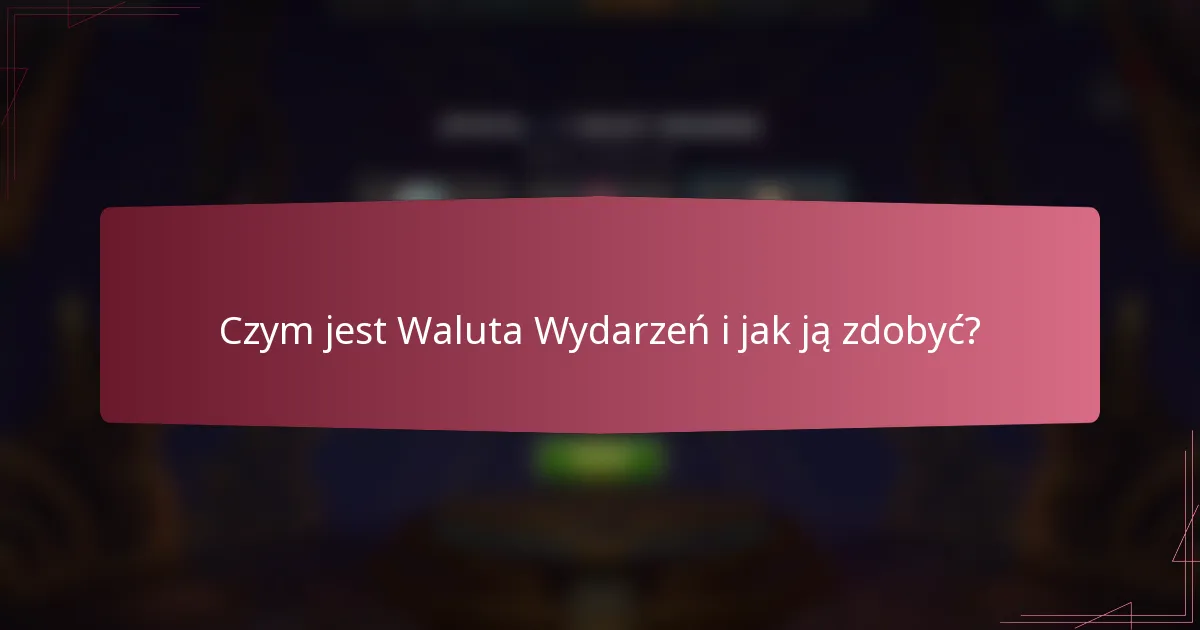Czym jest Waluta Wydarzeń i jak ją zdobyć?