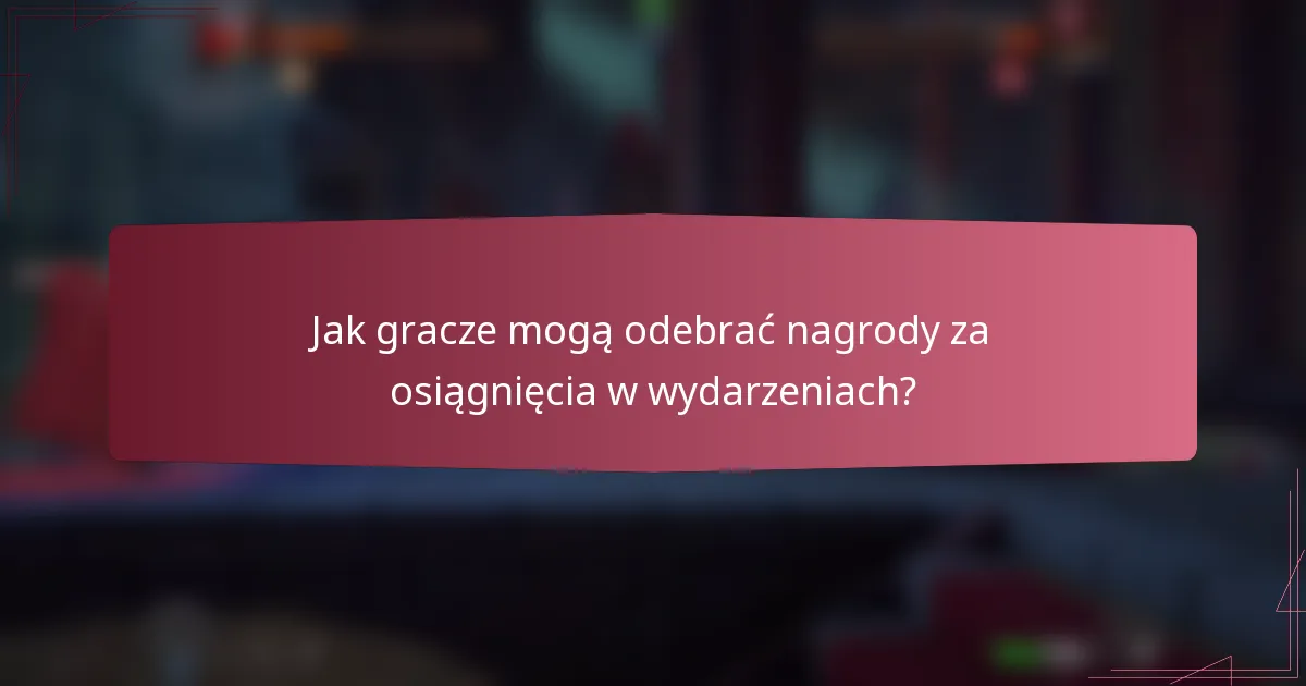 Jak gracze mogą odebrać nagrody za osiągnięcia w wydarzeniach?