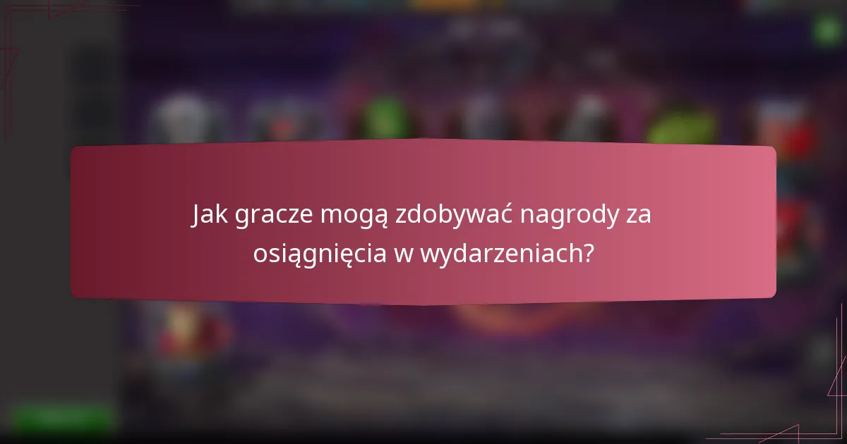 Jak gracze mogą zdobywać nagrody za osiągnięcia w wydarzeniach?